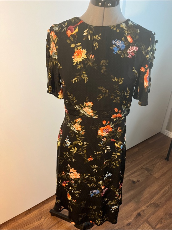 H&M Dresses & Skirts - H&M Black Floral Midi Dress with Multicolor Blooms